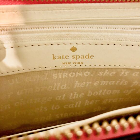 Kate Spade ♣️ Beacon Court Lacey Continental Wallet Pink Patent Leather Bow NWOT - Picture 4 of 7